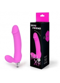 Розовый безремневой страпон Sexy Friend - 1137 - купить с доставкой в Химках