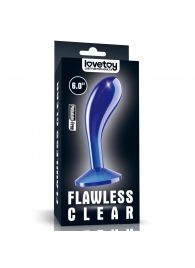 Синяя анальная втулка Flawless Clear Prostate Plug 6.0 - 15 см. - Lovetoy - в Химках купить с доставкой
