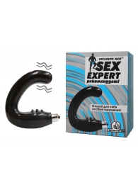Чёрный массажёр простаты серии Sex Expert - Sex Expert - в Химках купить с доставкой