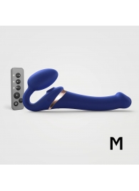 Синий безремневой страпон Multi Orgasm Size M с клиторальной стимуляцией - Strap-on-me - купить с доставкой в Химках