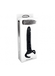 Чёрная насадка-фаллос для двойного проникновения INFLATABLE DILDO SLIM DONG  - 13,5 см. - Toyz4lovers - в Химках купить с доставкой