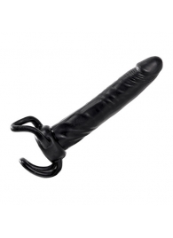 Чёрная насадка-фаллос для двойного проникновения INFLATABLE DILDO SLIM DONG  - 13,5 см. - Toyz4lovers - в Химках купить с доставкой