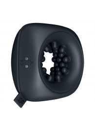 Черный мужской вибромассажер Ring Stroker - Satisfyer - в Химках купить с доставкой