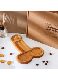 Деревянное блюдо для подачи в форме члена (32,5 х 20 х 1,7 см) - Сима-Ленд - купить с доставкой в Химках