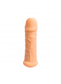 Телесный фаллоудлинитель Extra Size Bubbles - 15,5 см. - Lola Games - в Химках купить с доставкой