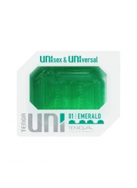 Зеленый мастурбатор-стимулятор Tenga Uni Emerald - Tenga - в Химках купить с доставкой