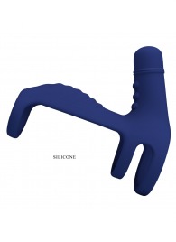 Синяя вибронасадка на пенис Vibrating Penis Sling - Baile - в Химках купить с доставкой