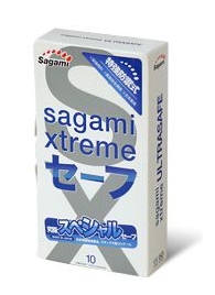 Презервативы Sagami Xtreme Ultrasafe с двойным количеством смазки - 10 шт. - Sagami - купить с доставкой в Химках