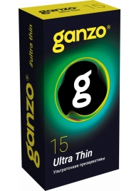 Прозрачные ультратонкие презервативы Ganzo Ultra thin - 15 шт. - Ganzo - купить с доставкой в Химках