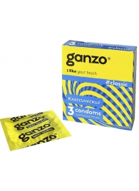 Классические презервативы с обильной смазкой Ganzo Classic - 3 шт. - Ganzo - купить с доставкой в Химках