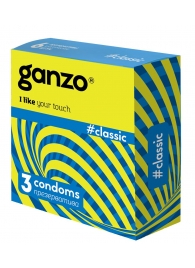 Классические презервативы с обильной смазкой Ganzo Classic - 3 шт. - Ganzo - купить с доставкой в Химках