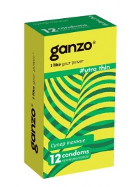 Ультратонкие презервативы Ganzo Ultra thin - 12 шт. - Ganzo - купить с доставкой в Химках