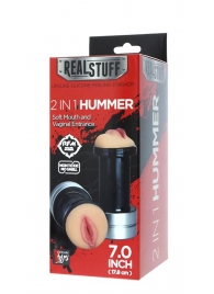 Двусторонний мастурбатор REALSTUFF 2 IN 1 HUMMER MOUTH   VAGINA - ротик и вагина - Dream Toys - в Химках купить с доставкой