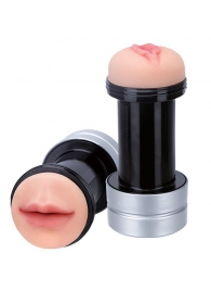 Двусторонний мастурбатор REALSTUFF 2 IN 1 HUMMER MOUTH   VAGINA - ротик и вагина - Dream Toys - в Химках купить с доставкой