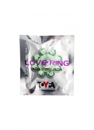 Зеленое эрекционное кольцо-цветок - Toyfa Basic - в Химках купить с доставкой