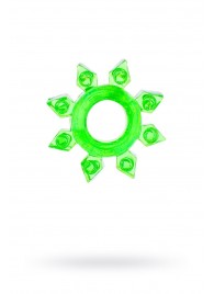 Зеленое эрекционное кольцо-звезда - Toyfa Basic - в Химках купить с доставкой