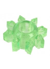 Зеленое эрекционное кольцо-звезда - Toyfa Basic - в Химках купить с доставкой