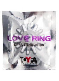 Прозрачное гелевое эрекционное кольцо с шипиками - Toyfa Basic - в Химках купить с доставкой