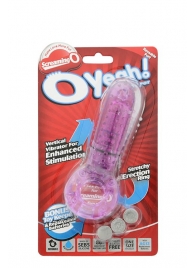 Фиолетовое эрекционное кольцо с вибрацией и пальчиком OYEAH PURPLE - Screaming O - в Химках купить с доставкой