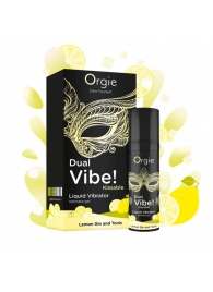 Съедобный жидкий вибратор Dual Vibe! со вкусом лимонного джина с тоником - 15 мл. - ORGIE - купить с доставкой в Химках