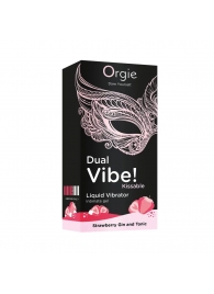 Съедобный жидкий вибратор Dual Vibe! со вкусом клубничного джина с тоником - 15 мл. - ORGIE - купить с доставкой в Химках