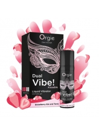 Съедобный жидкий вибратор Dual Vibe! со вкусом клубничного джина с тоником - 15 мл. - ORGIE - купить с доставкой в Химках