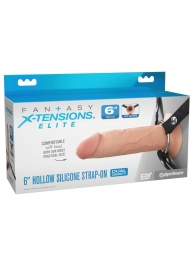 Полый страпон на ремнях 6’’ Hollow Silicone Strap-on - Pipedream - купить с доставкой в Химках