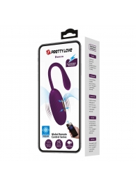 Фиолетовое виброяйцо с электростимуляцией Doreen - Baile - купить с доставкой в Химках