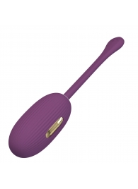 Фиолетовое виброяйцо с электростимуляцией Doreen - Baile - купить с доставкой в Химках