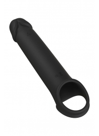 Черная насадка-удлинитель с вибрацией Vibrating Extender With Remote - Dream Toys - в Химках купить с доставкой