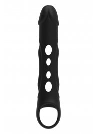 Черная насадка-удлинитель Vibrating Extender With Remote с вибрацией - Dream Toys - в Химках купить с доставкой