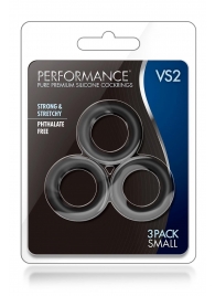 Набор из 3 черных эрекционных колец Black Small Penis Rings - Blush Novelties - в Химках купить с доставкой