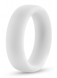 Белое люминесцентное эрекционное кольцо Silicone Glo Cock Ring - Blush Novelties - в Химках купить с доставкой