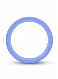 Голубое люминесцентное кольцо Silicone Glo Cock Ring - Blush Novelties - в Химках купить с доставкой