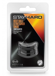 Черное эрекционное кольцо на мошонку Beef Ball Stretcher Snug - Blush Novelties - в Химках купить с доставкой