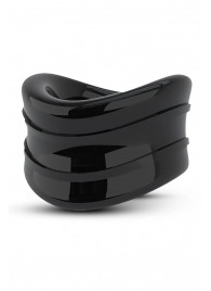 Черное эрекционное кольцо на мошонку Beef Ball Stretcher Snug - Blush Novelties - в Химках купить с доставкой