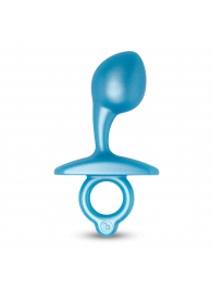 Голубая анальная пробка для массажа простаты Bulb Silicone Prostate Plug - 10,7 см. - b-Vibe - в Химках купить с доставкой