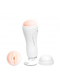 Мастурбатор-вагина Flora White с присоской и 12 режимами вибрации - Baile - в Химках купить с доставкой
