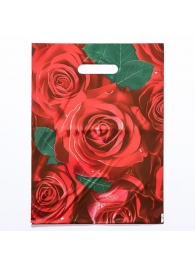Пакет с цветочным принтом и вырубной ручкой (30х40 см) - Сима-Ленд - купить с доставкой в Химках