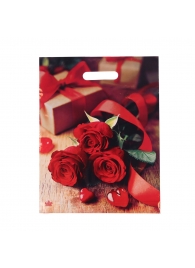 Пакет с принтом в виде роз (31х40 см) - Сима-Ленд - купить с доставкой в Химках