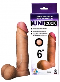 Насадка для страпона фаллической формы UNICOCK 6  - 18 см. - LOVETOY (А-Полимер) - купить с доставкой в Химках