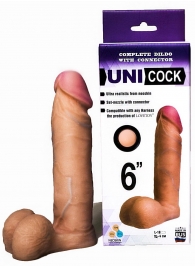 Насадка для страпона фаллической формы UNICOCK 6  - 18 см. - LOVETOY (А-Полимер) - купить с доставкой в Химках