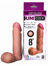 Фаллическая насадка для страпона UNICOCK 8  - 20 см. - LOVETOY (А-Полимер) - купить с доставкой в Химках