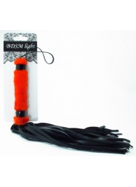 Нежная плеть с красным мехом BDSM Light - 43 см. - БДСМ Арсенал - купить с доставкой в Химках