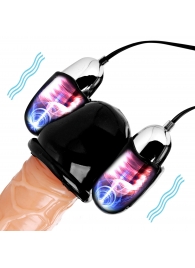 Черная стимулирующая насадка для головки полового члена Multi Speed Vibrating Penis Head Teaser - XR Brands - в Химках купить с доставкой