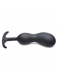 Черный массажер простаты с утяжелителями Premium Silicone Weighted Prostate Plug XL - 20,8 см. - XR Brands - в Химках купить с доставкой