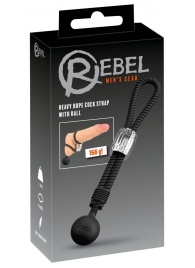Черное эрекционное лассо с шариком-утяжелителем Heavy Rope - Orion - в Химках купить с доставкой