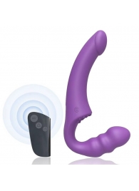 Фиолетовый безремневой страпон Straples Strap-On Dildo - Erokay - купить с доставкой в Химках