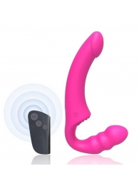 Розовый безремневой страпон Straples Strap-On Dildo - Erokay - купить с доставкой в Химках