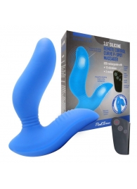 Синий вибромассажер простаты 3,5’’ Remote Control Curve P-spot Massager - 12 см. - Erokay - в Химках купить с доставкой